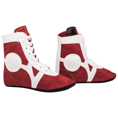 Купить Обувь для самбо RS001/2, замша, красный Rusco в Лесосибирске 
